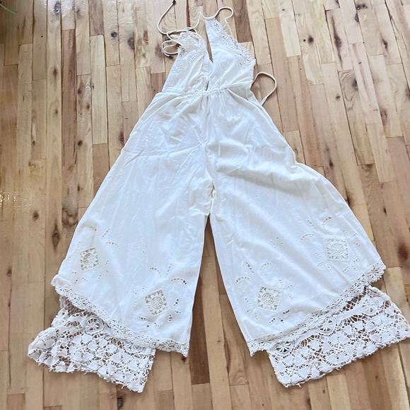 Free People Always Yours Crochet Cutwork Lace Jumpsuit - Picture 5 of 11